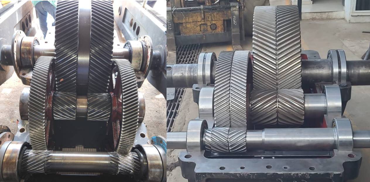Before and after Chinese conversion — gearbox gears at Ram-Gear