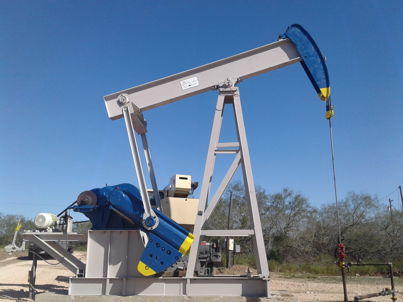 American Ram pumping unit (pump jack) in the field
